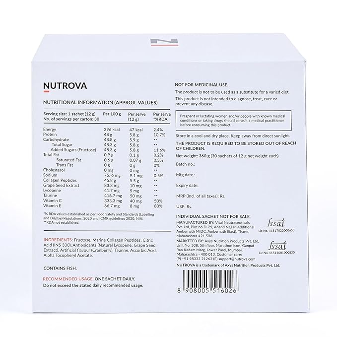 Nutrova Collagen+ Antioxidants 30 Sachets