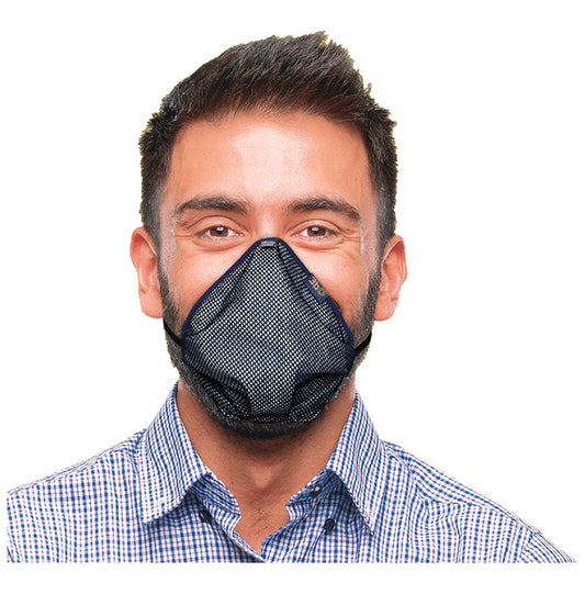 3bo Small Deltoid Turbo Face Mask in Navy Mesh with Navy Binding - Classic Derma