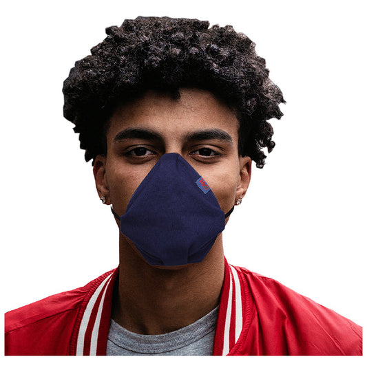 3bo Small Navy Deltoid Lite Face Mask with Knit Fabric - Classic Derma