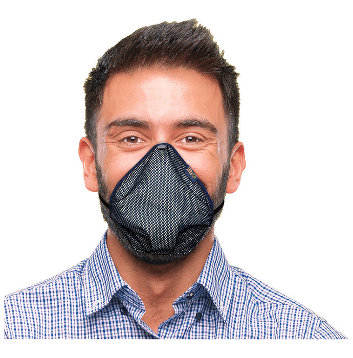 3bo XL Deltoid Turbo Face Mask in Navy Mesh with Navy Binding - Classic Derma