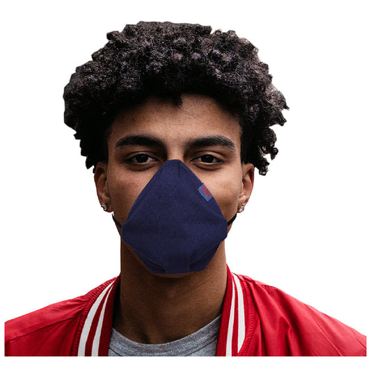 3bo XL Navy Deltoid Lite Face Mask with Knit Fabric - Classic Derma