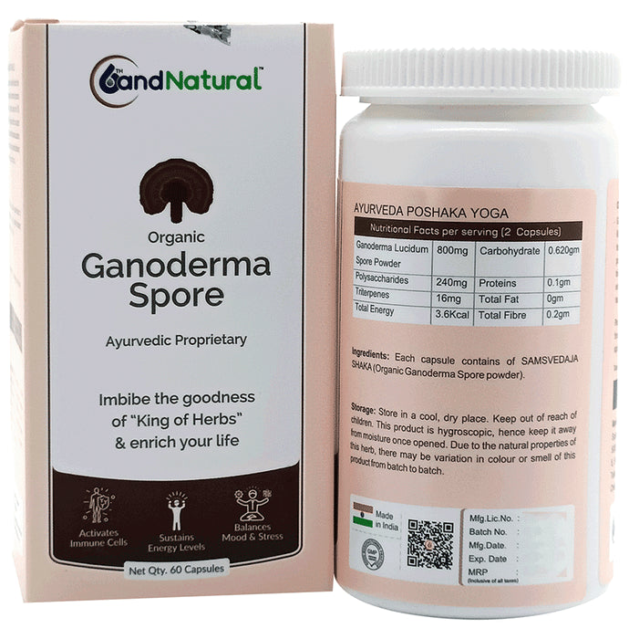 6th and Natural Organic Ganoderma Spore Capsule - Classic Derma