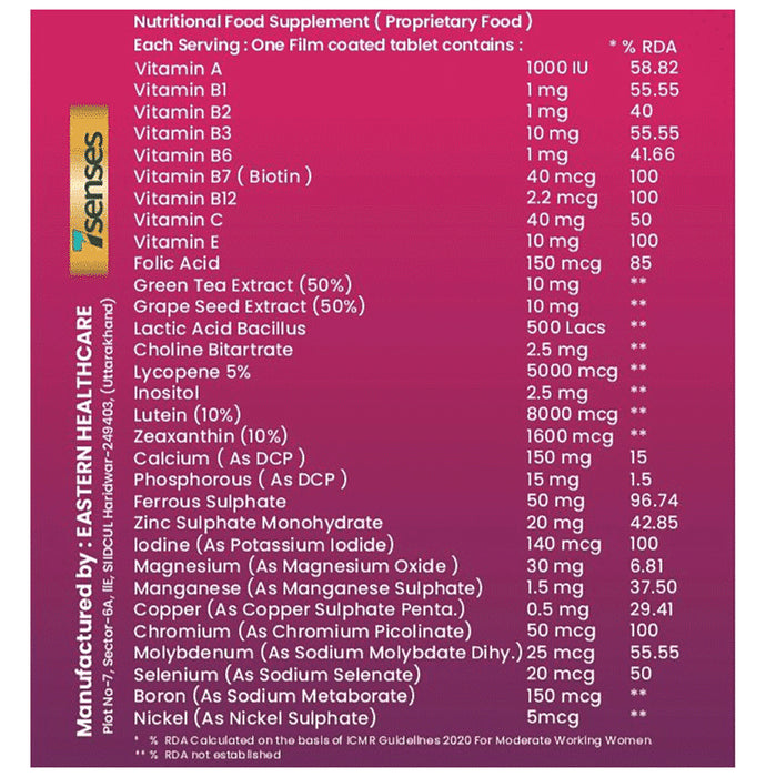 7 Senses Women's Multivitamin Multi mineral & Antioxidants Tablet