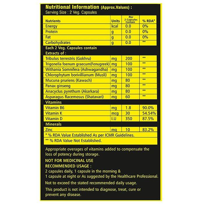 Absolute Nutrition Testo-X Veg Capsule