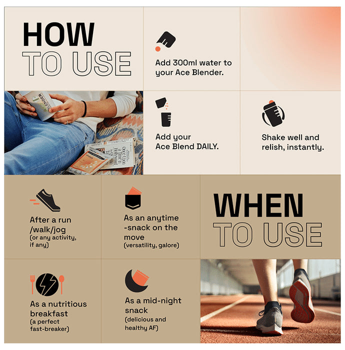 Ace Blend Daily 20g Vegan Plant Protein Powder & Superfoods Orange