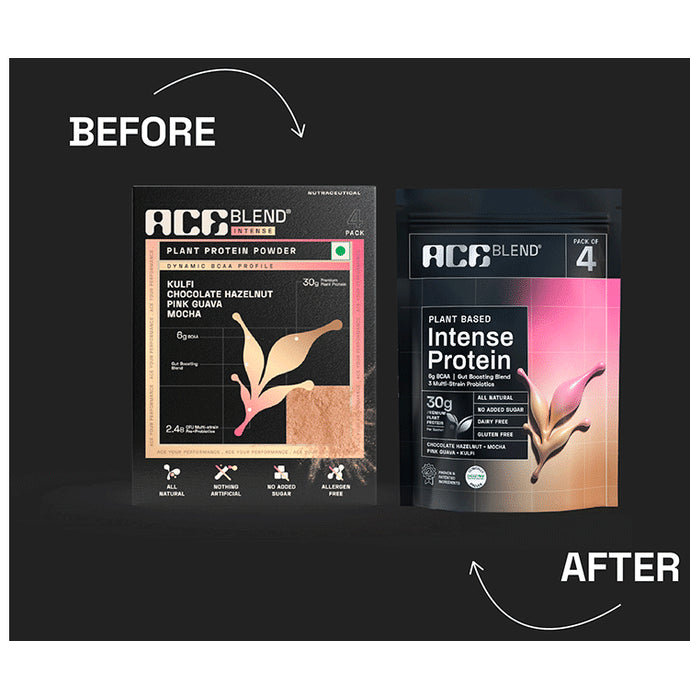 Ace Blend Plant Intense Protein Powder with BCAA Assorted