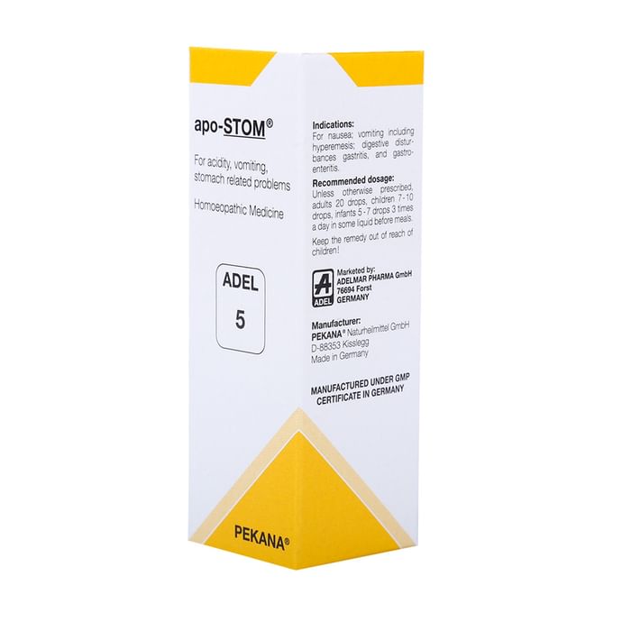ADEL Stomach Care Combo Pack of ADEL 5 Apo-Stom Drop 20ml & Lycopodium Clavatum Dilution 200 CH 10ml