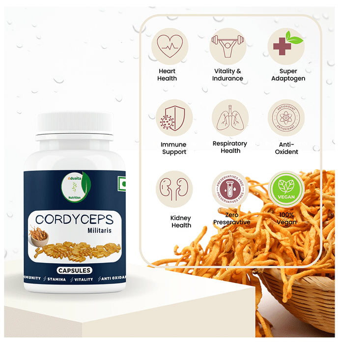 Advaita Nutrition Cordyceps Millitaris Capsule