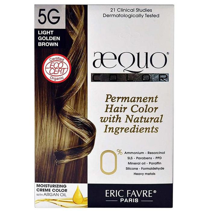 Aequo Permanent Hair Color with Natural Ingreidents Light Golden Brown 5G - Classic Derma
