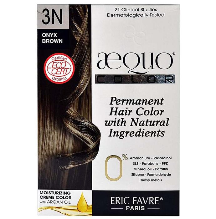 Aequo Permanent Hair Color with Natural Ingreidents Onyx Brown 3N - Classic Derma