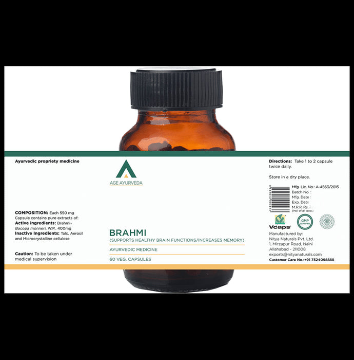 Age Ayurveda Brahmi Veg Capsule