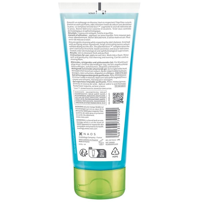 Bioderma Sebium Moussant Purifying Cleansing Foaming Gel