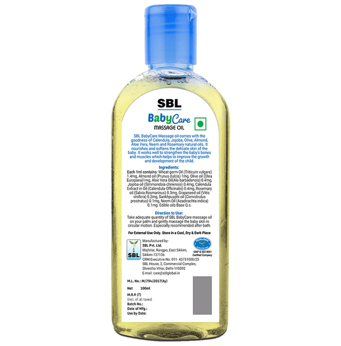 SBL Baby Care Massage Oil
