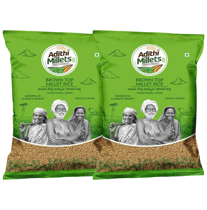 Adithi Millets Brown Top Millet Rice (500gm Each) - Classic Derma