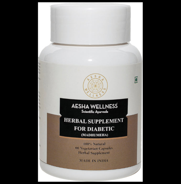 Aesha Wellness Herbal Supplement for Diabetic Vegetarian Capsule - Classic Derma