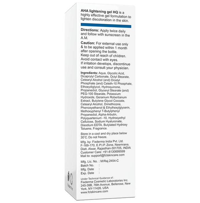 Fixderma Cosmetic Laboratories AHA Lightening Gel HQ
