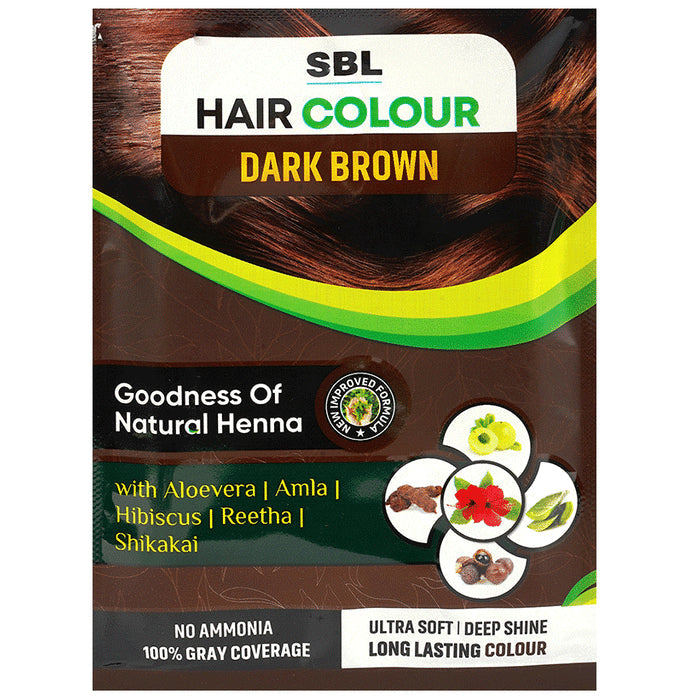 SBL Hair Colour 12 Sachets Dark Brown - Classic Derma