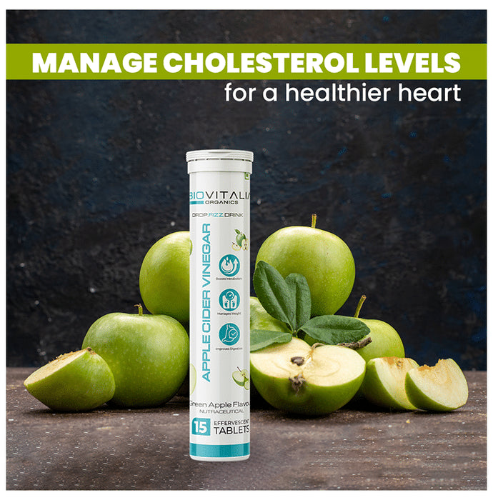 Biovitalia Organics Apple Cider Vinegar Effervescent Tablet Green Apple