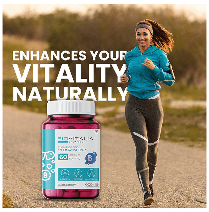 Biovitalia Organics Plant-Based Vitamin B12 1000mg Capsule