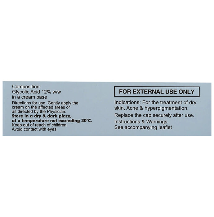 Glyco-12 Glycolic Acid Cream | For Dry Skin, Acne & Hyperpigmentation