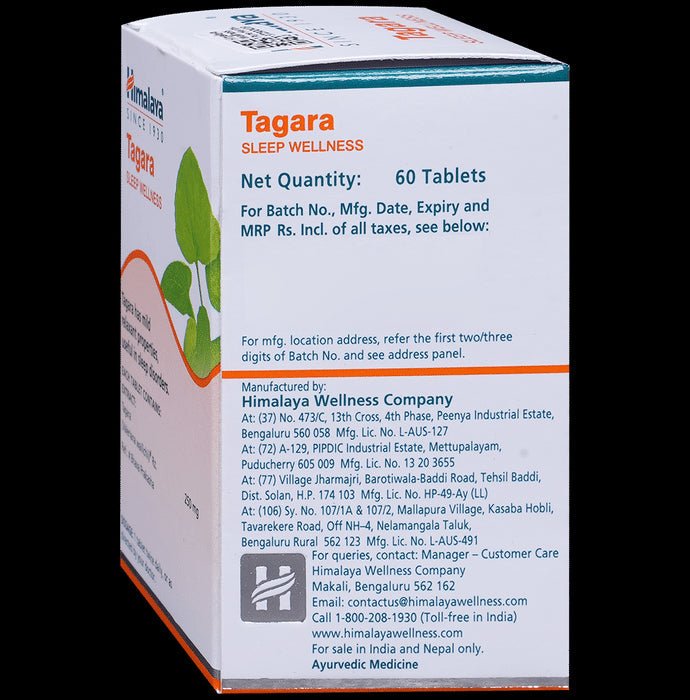 Himalaya Wellness Pure Herbs Tagara Tablet | Promotes Restful Sleep