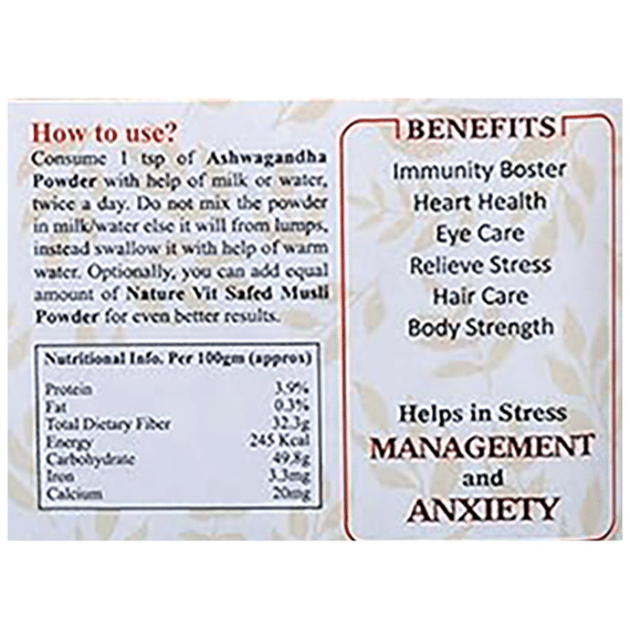 ?Nature Vit Ashwagandha Root Powder