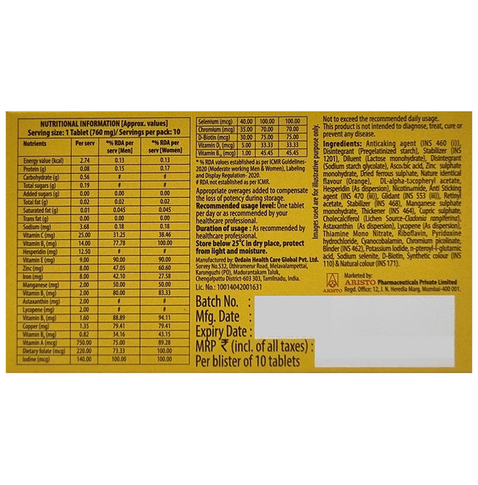 New V-Total Nutraceutical Tablet