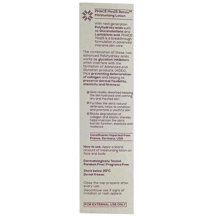 Phace Mos15 Renou Moisturizing Lotion Hydrating Softening