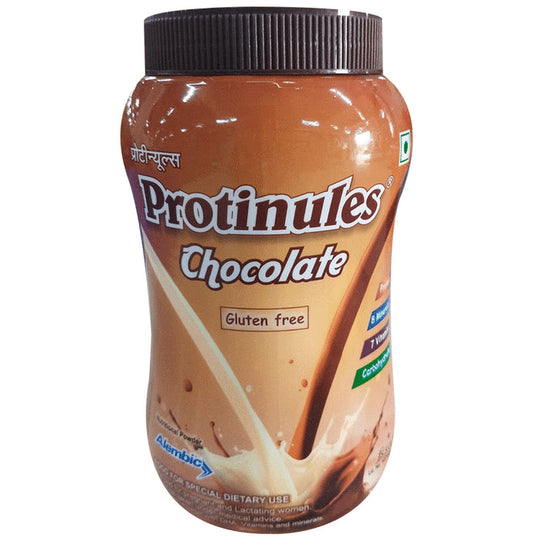 Protinules Powder with Whey Protein, DHA, Vitamins & Minerals | Flavour Chocolate - Classic Derma
