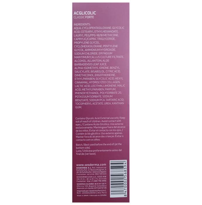 Sesderma Acglicolic Classic Forte Anti-Ageing Gel Cream | For Combination Skin