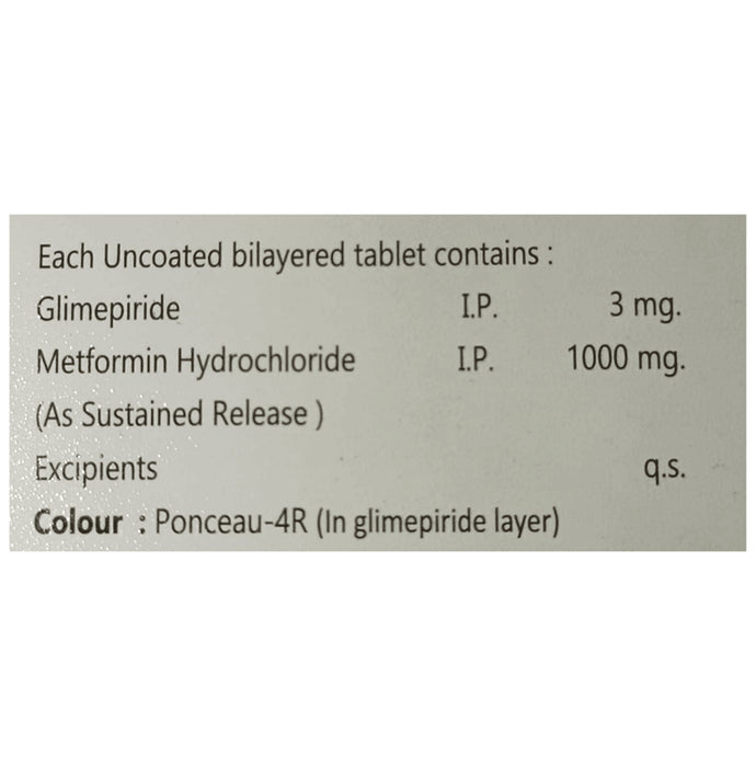 Bipride M 3mg/1000mg Tablet