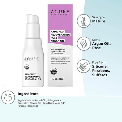 ACURE Radically Rejuvenating Rose Argan Oil