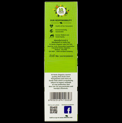 18 Herbs Organics Noni Fruit Fresh Juice Concentrate