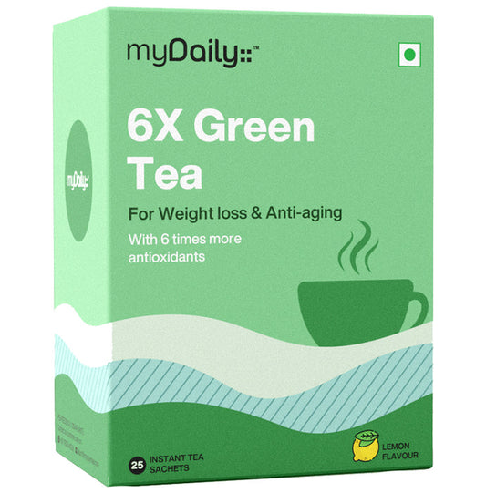 6X Green Tea for Weight Loss and Anti-Aging (2.75gm Each) Lemon - Classic Derma
