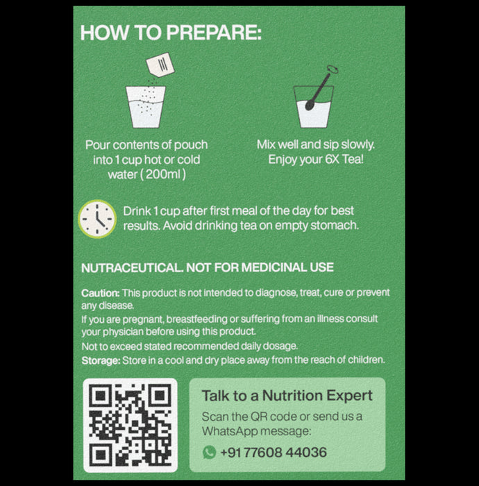 6X Green Tea for Weight Loss and Anti-Aging (2.75gm Each) Lemon