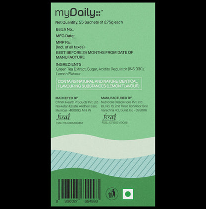 6X Green Tea for Weight Loss and Anti-Aging (2.75gm Each) Lemon