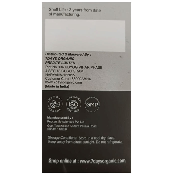 7Days 100% Safe & Natural Fat Burner 500mg Capsule