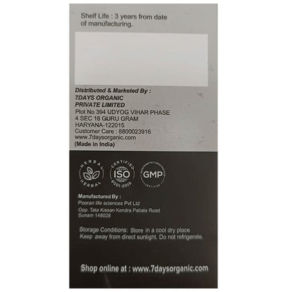 7Days 100% Safe & Natural Fat Burner 500mg Capsule