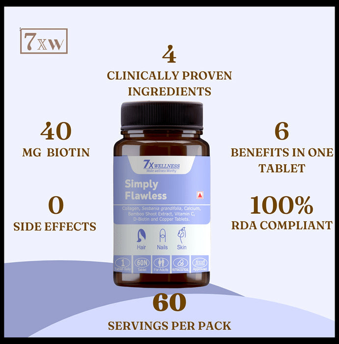 7X Wellness Combo Pack of Nutrient Balance & Simply Flawless Tablet (60 Each)