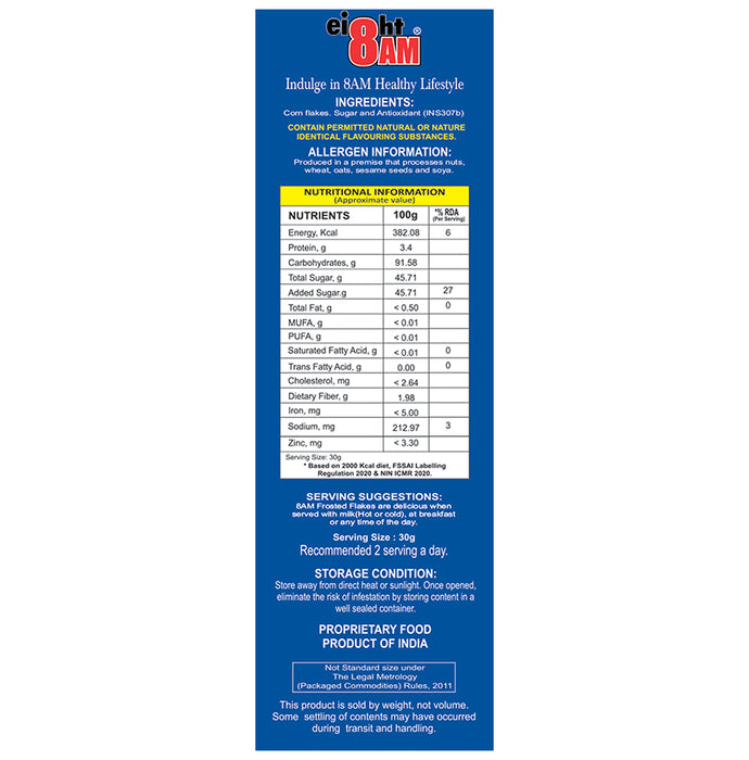 8AM Frosted Flakes Crispy Crunchy Delicious (480gm Each)