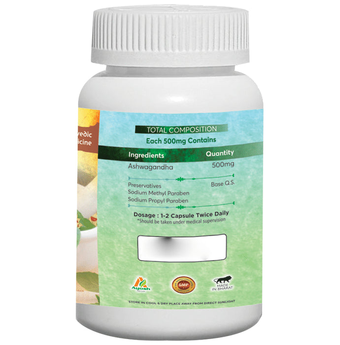 Aachman Veda Ashwagandha Capsule 500mg for Overall Strength (60 Each)
