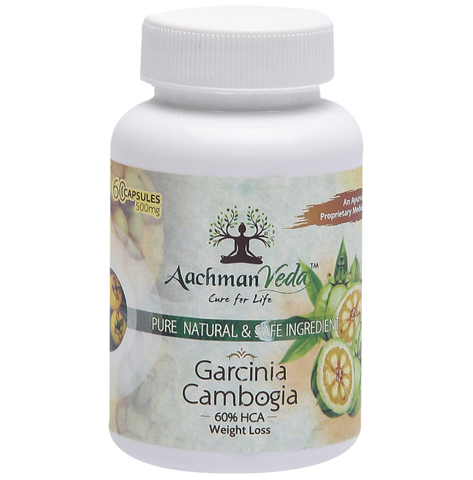 Aachman Veda Garcinia Cambogia 500mg 60% HCA Weight Loss Capsule (60 Each)