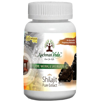 Aachman Veda Shilajit Pure Extract Capsule (60 Each) - Classic Derma