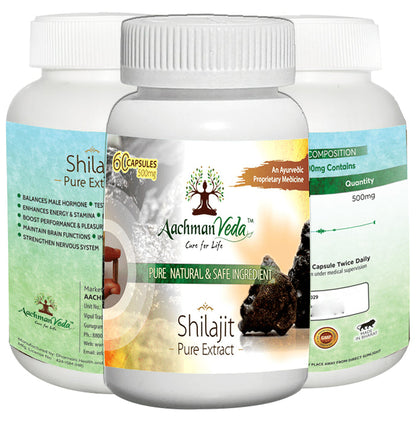 Aachman Veda Shilajit Pure Extract Capsule (60 Each)