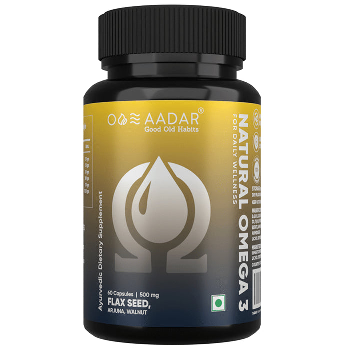 Aadar Natural Omega 3, 500mg Capsule - Classic Derma