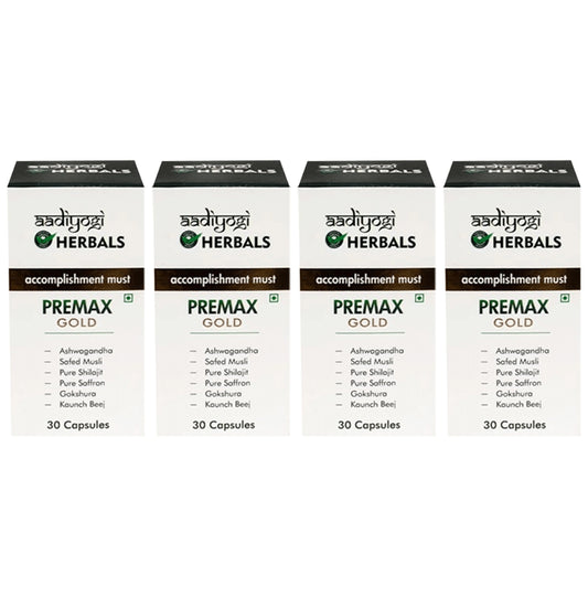 Aadiyogi Herbals Premax Gold Capsule (30 Each) - Classic Derma