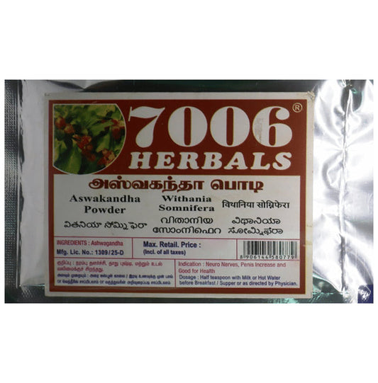 7006 Herbals Ashwagandha Powder - Classic Derma