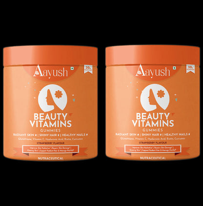 Aayush Beauty Vitamins Gummies (30 Each) Strawberry - Classic Derma