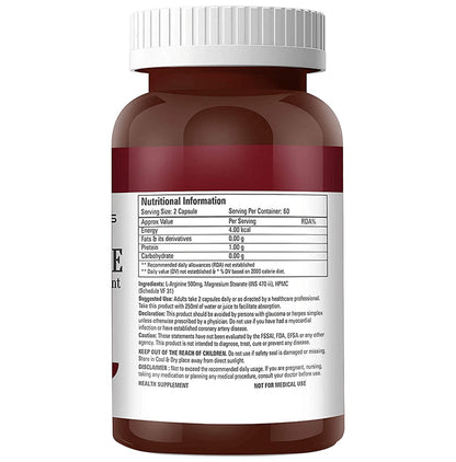 Abbie's Nutrition Plus Health Supplement L-Arginine Capsule