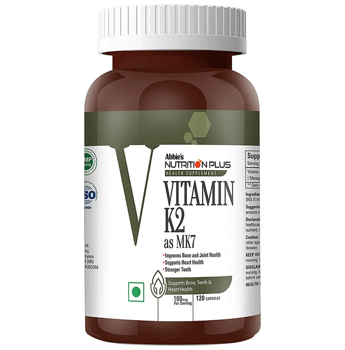 Abbie's Nutrition Plus Health Supplement Vitamin K2 as MK7 Capsule - Classic Derma